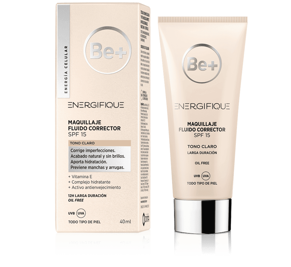 Be+ Maquillaje Fluido Corrector SPF15 Tono Claro 40ml